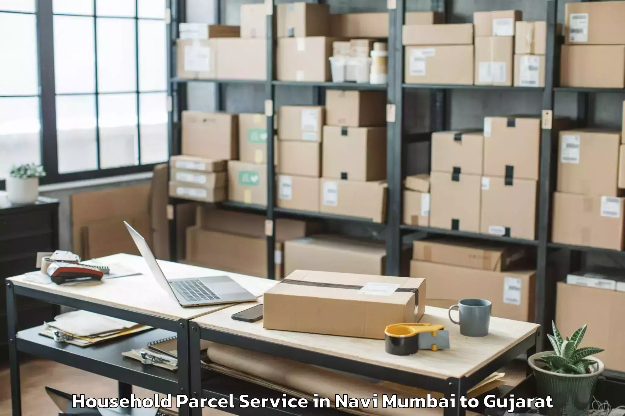 Top Navi Mumbai to Iit Gandhi Nagar Household Parcel Available